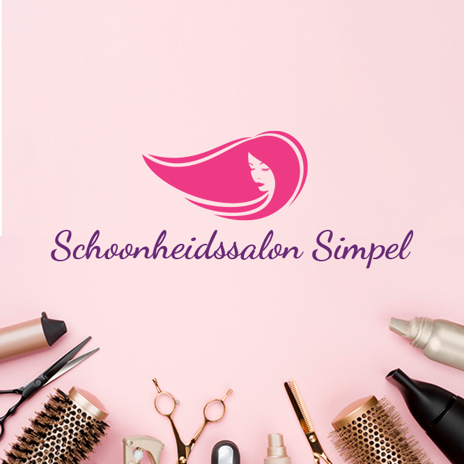 Voorbeeld van een gepersonaliseerd logo voor kapsalon