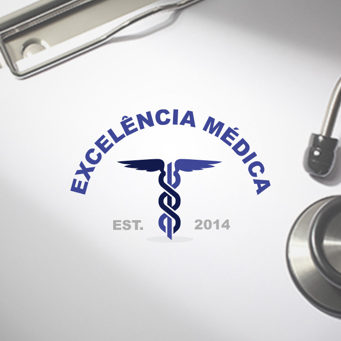 Exemplo de logotipo personalizado da área médica
