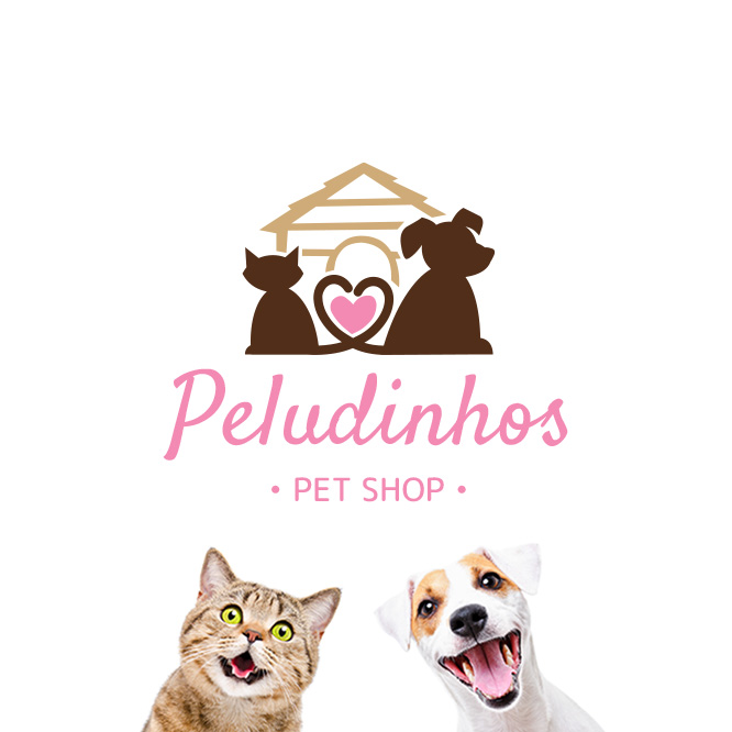Exemplo de logotipo personalizado de cuidado com animais de estimação
