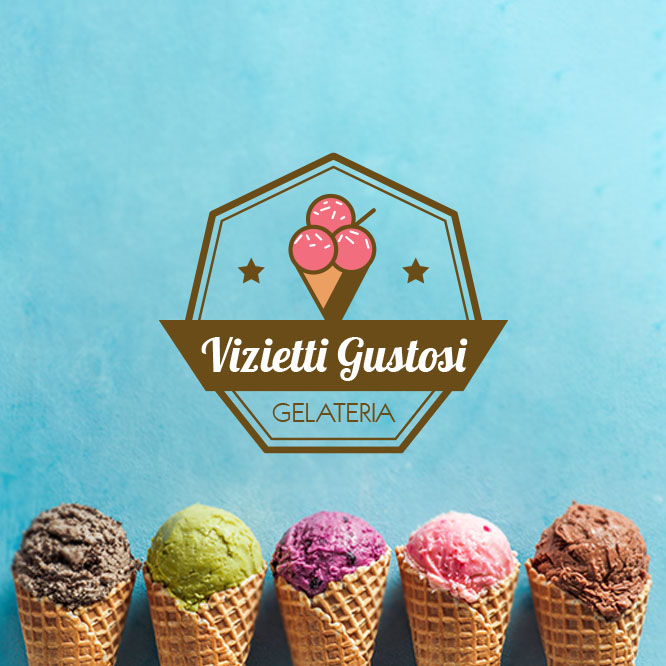 Esempio di logo personalizzato di un gelato