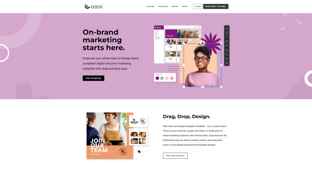 Easil homepage
