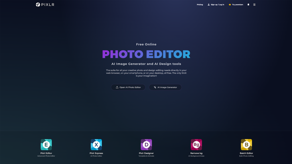 Pixlr Homepage