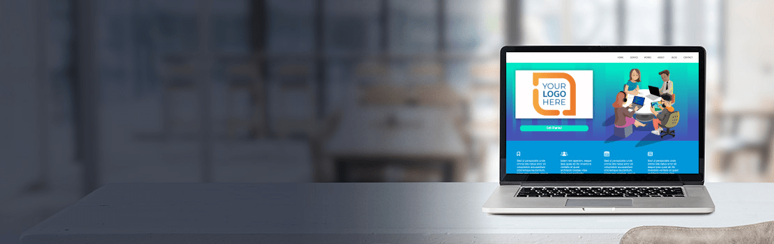 Example custom website with logo